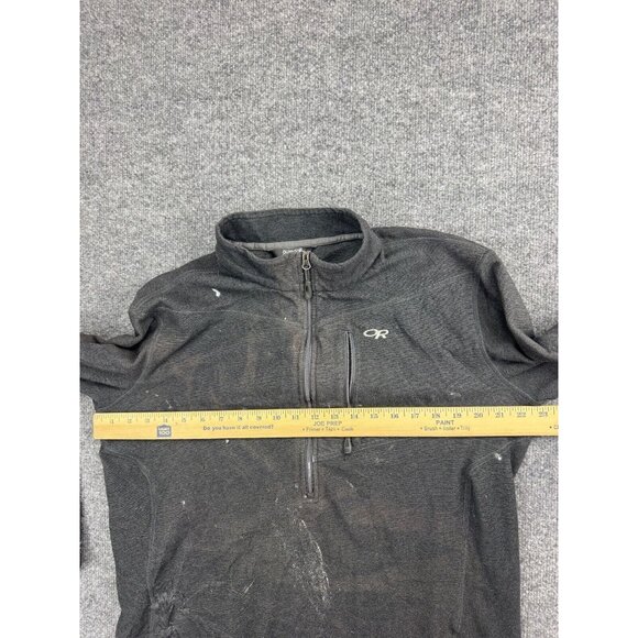 Outdoor Research 1/2 Zip Pullover Men's XL Gray Knit Zipped Pocket Mock Neck - Picture 3 of 16